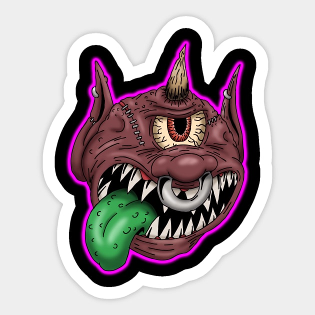 80s Madballs HornHead Sticker by DarkArtsStudios